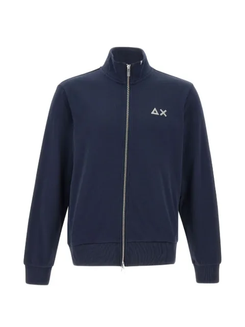 Sun68 zip-up logo sweatshirt Blue F3410207