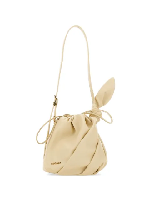 ROTATE BIRGER CHRISTENSEN Bon Bon knot leather shoulder bag Neutrals 1161231366