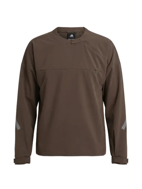 adidas x Entire Studios Z.N.E. buttoned sweatshirt Brown KD3494
