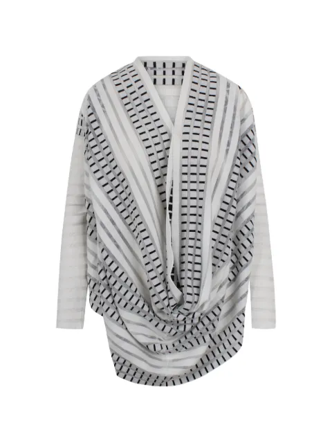 PierAntonioGaspari striped draped knitwear White 1T6805PU802