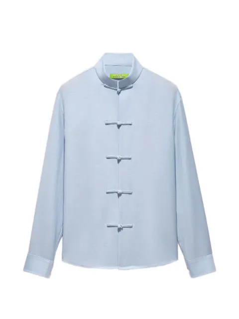 Shanghai Tang wool shirt Blue Z2MRB213BL