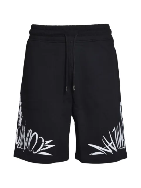 COUNTY OF MILAN logo-print drawstring track shorts Black S6CMMABE005110