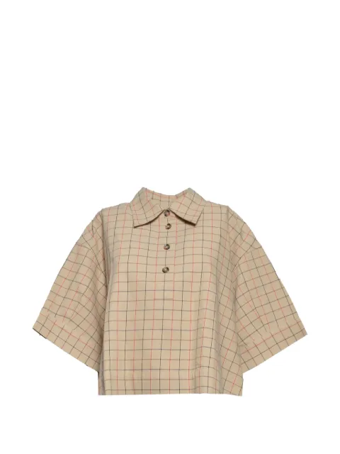 Barbour Hollington check-pattern short-sleeve shirt Neutrals 261MLSH1728LSHMI11