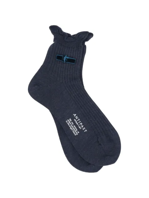 Antipast ruffled ribbed socks Blue ANP50ADB