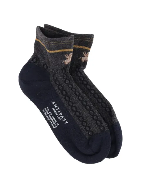 Antipast knitted patterned sock Grey KT154S