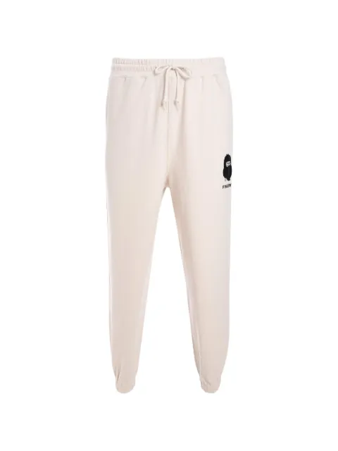 FINGERCROXX drawstring logo track pants Neutrals FFXPTM00608XN