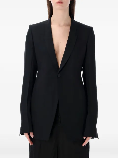 Rick Owens button-fastening V-neck blazer Black RP01F6759WG