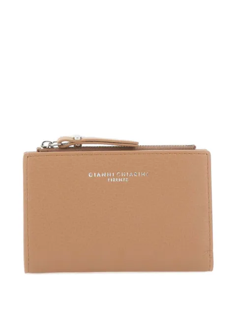 GIANNI CHIARINI Dollaro grained-leather wallet Neutrals PF6003GRN