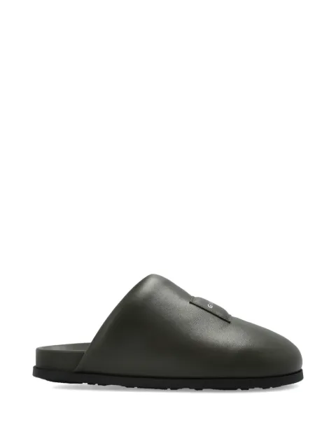 Givenchy Puffy logo-patch mules Green BH302NH1XM
