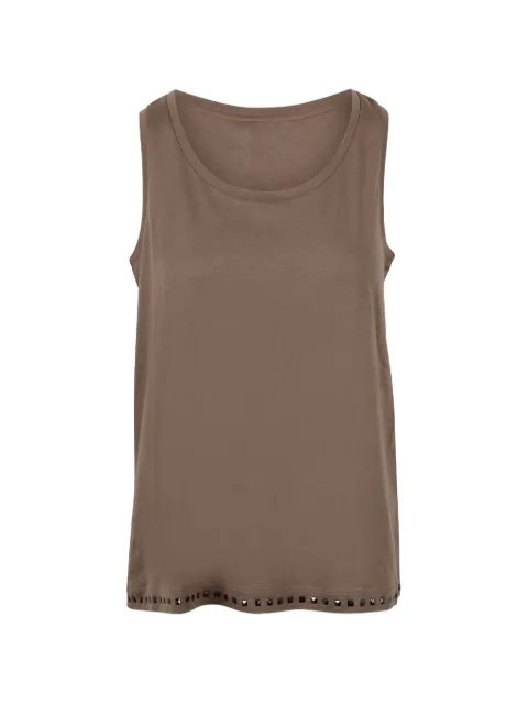 'S Max Mara stud-embellished tank top Brown 261994E12