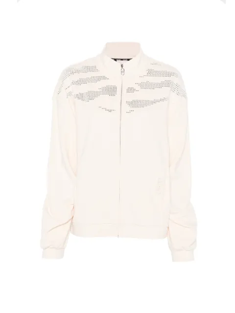 LIU JO embellished zip-up sweatshirt Neutrals TA6095FS002
