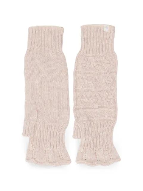 Antipast cable-knit fingerless gloves Neutrals AU52AIVORY
