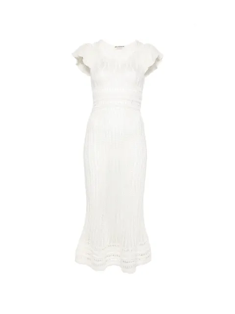 JW Anderson ruffled crochet dress White KW1483YN0489