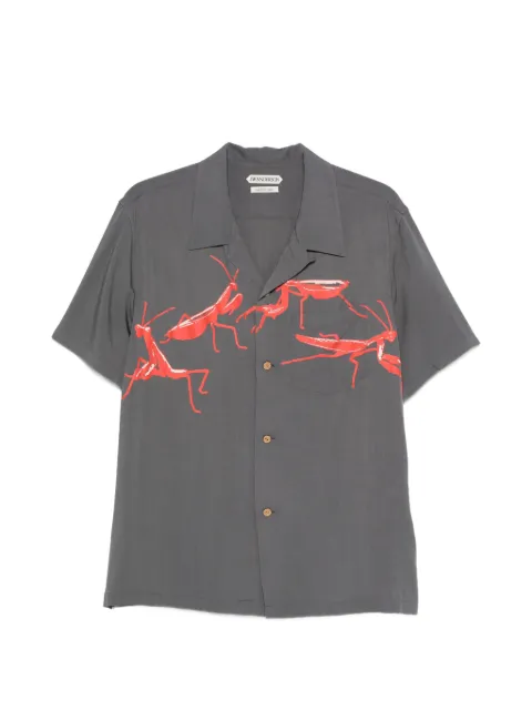 JW Anderson graphic-print chest-pocket shirt Grey SH0378PG1942