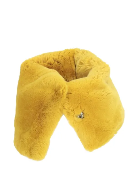 Antipast faux-fur muffler Yellow KU57R