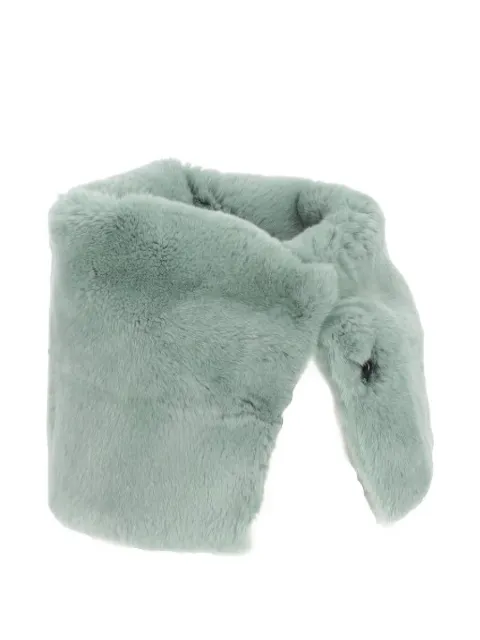Antipast faux-fur muffler Green KU57R
