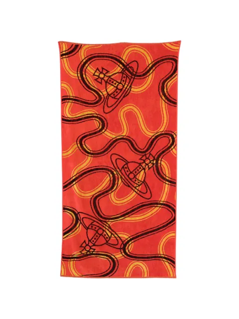 Vivienne Westwood patterned towel Red 8101000LW01G0