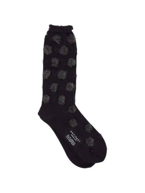 Antipast knitted polka-dot pattern socks Black AS174C