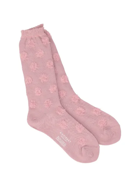 Antipast pom-pom-detail knitted socks Pink AS174CPINK