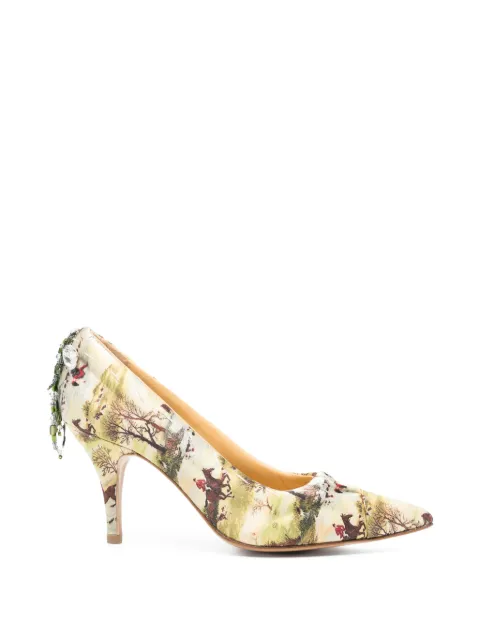 Undercover beaded-embellishment printed pumps Neutrals UC2E1F012