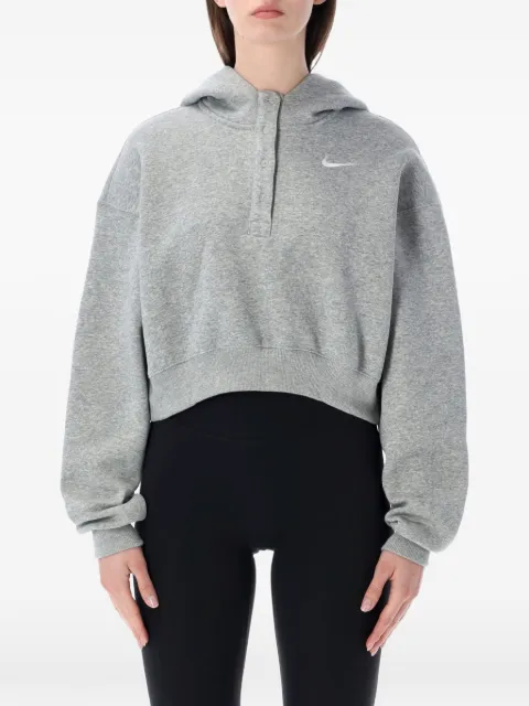 Nike button crop hoodie Grey IF0258