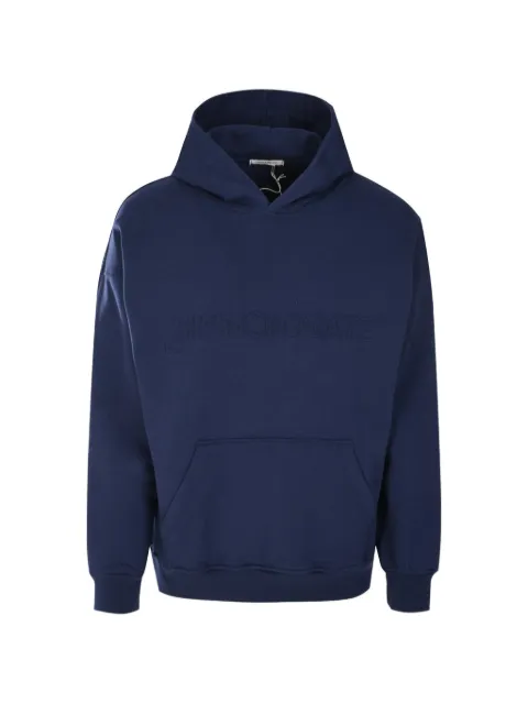 HINNOMINATE embossed fleece hoodie Blue HMABM00015