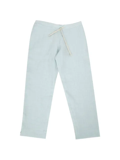 Marané drawstring-fastening linen trousers Blue MPLBU