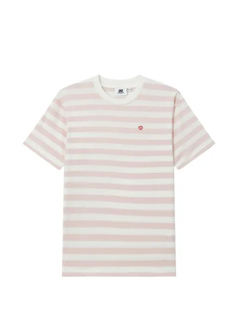 CHOCOOLATE striped embroidered T-shirt Neutrals FFXTEW01400X