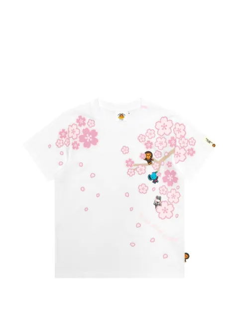 *BABY MILO® STORE BY *A BATHING APE® floral-print T-shirt White FFXTEW01392X