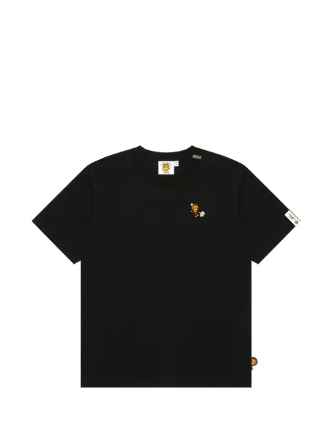 *BABY MILO® STORE BY *A BATHING APE® embroidered T-shirt Black FFXTEW01392X