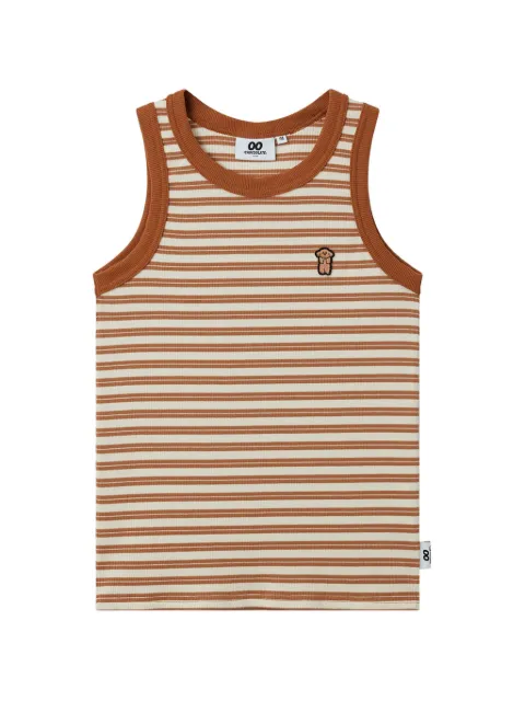 CHOCOOLATE striped embroidered top Brown M5516SS26