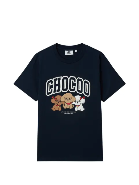 CHOCOOLATE graphic-print T-shirt Blue FFXTEW01411X
