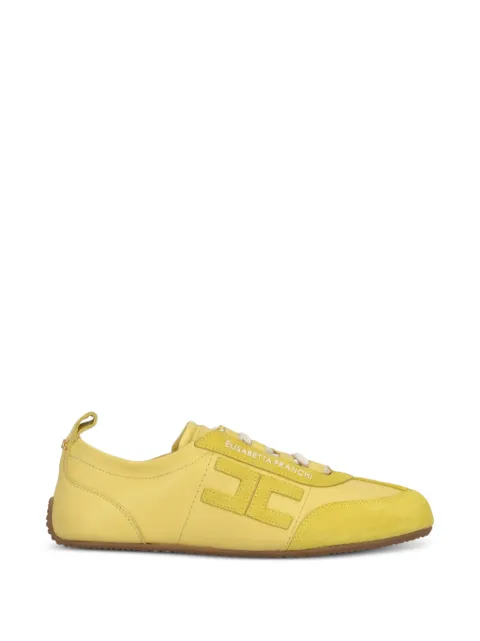 Elisabetta Franchi logo-patch panelled sneakers Yellow SA39G61E2