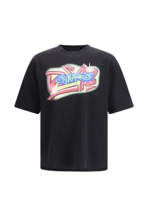 DSQUARED2 Rebel Tags loose fit T-shirt Black S71GD1652D20033