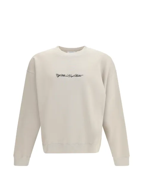 Off-White Script Arrow sweatshirt Neutrals 44MBA054S26F001270