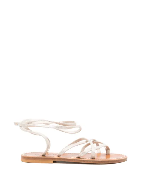 K. Jacques tie strappy flat sandals Neutrals ZENOBIEFMIELBG