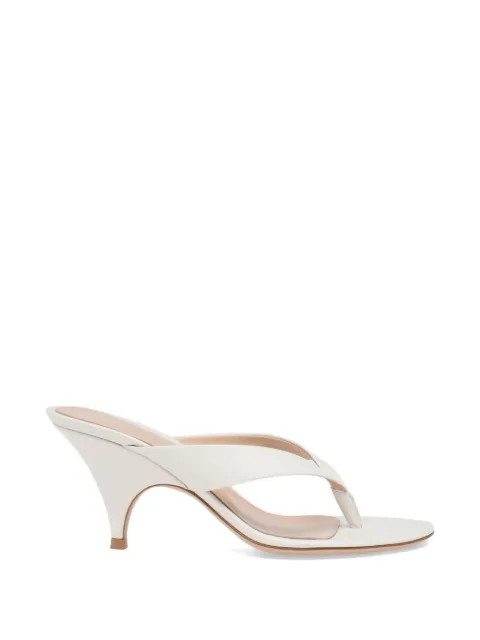 Gianvito Rossi 70mm Sofia strap leather sandals White G1013870RICVIT