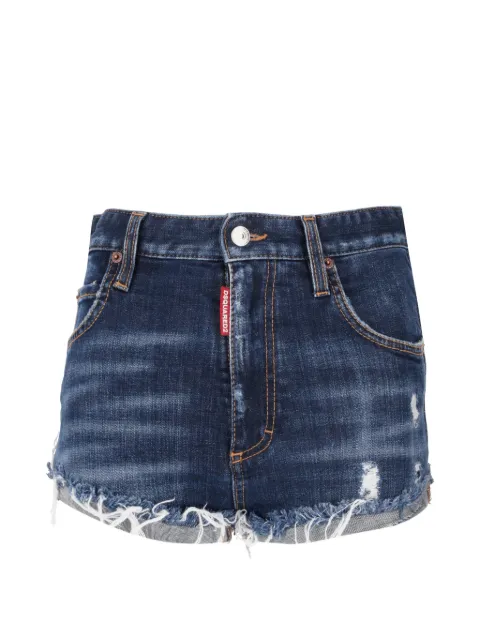DSQUARED2 distressed frayed-hem shorts Blue S75MU0544S30664