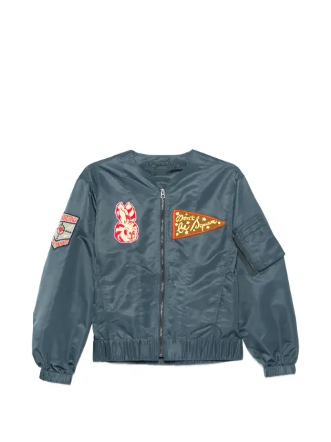 Kenzo appliqué zip jacket Blue FG52OU1569NL