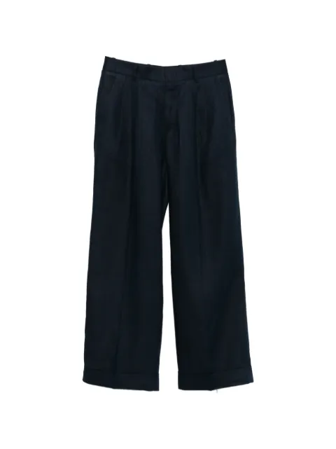 Cellar Door Angie pleated cuffed trousers Blue 210700L130