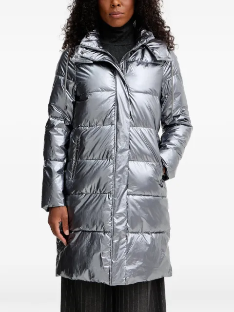 Morgan hooded quilted coat Silver GDONA