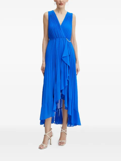 Morgan pleated chain midi dress Blue ROSYTA