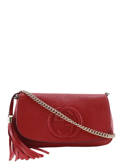 Gucci Pre-Owned 2000-2015 Medium Leather Soho Chain Flap crossbody bag Red 9J75ITTDC8YT4JHK
