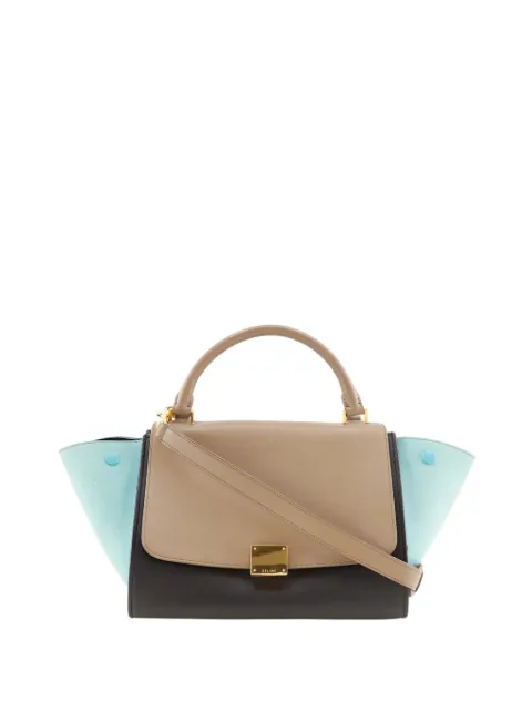 Celine Pre-Owned 2011-2016 Small Tricolor Leather Trapeze satchel Black YV7L3JF758VPDCIA