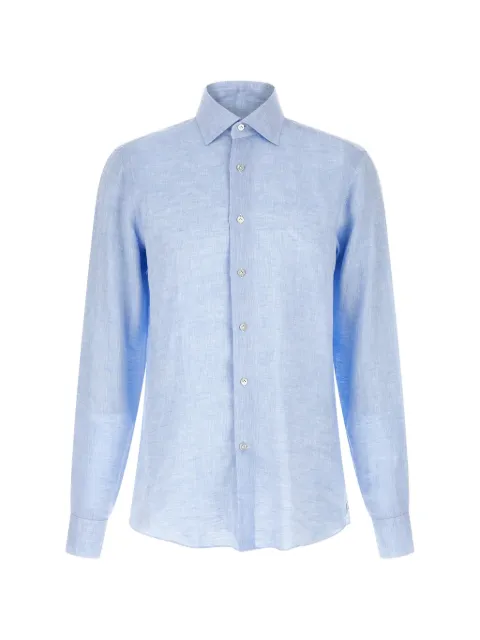 BORRIELLO NAPOLI buttoned linen shirt Blue 220193