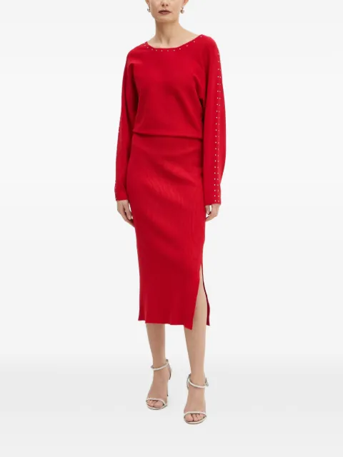 Morgan studded slit maxi dress Red RMLIDO