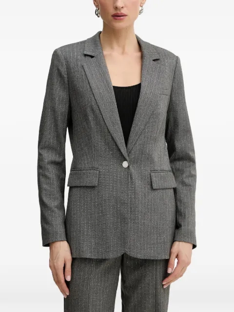 Morgan pinstripe single-breasted blazer Grey VEPER
