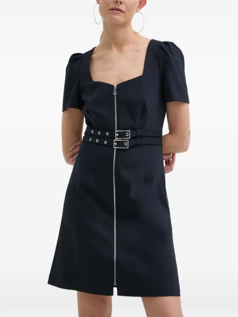 Morgan buckle zip mini dress Blue RPIRO