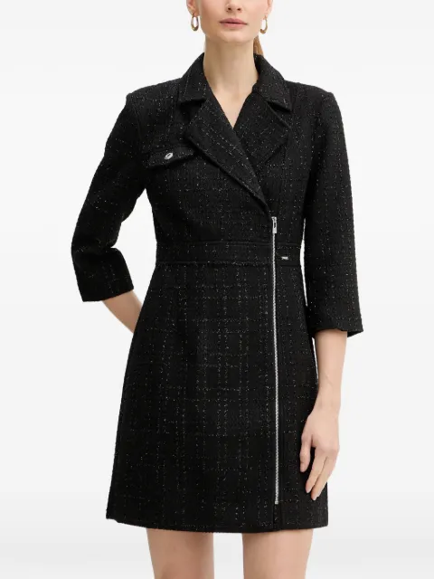 Morgan zip-up collar mini dress Black RTIDA