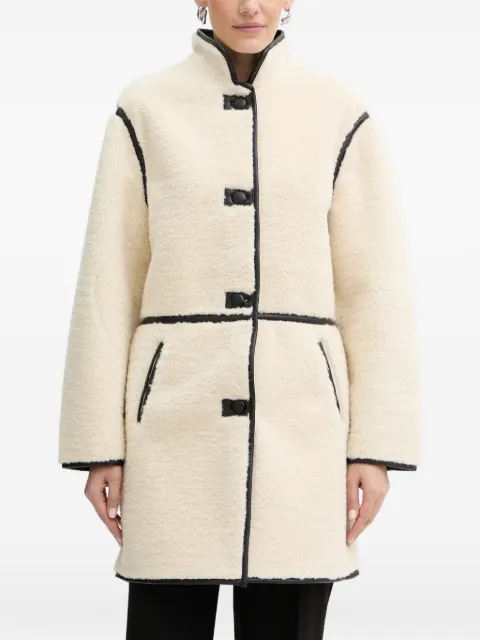 Morgan button trim coat Neutrals GLAINI